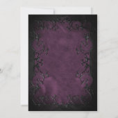 Faire-part de mariage Halloween gothique violet (Dos)