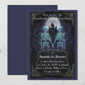 Faire-part de mariage Halloween squelette (Devant / Derrière)