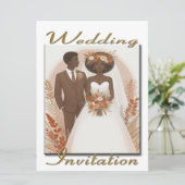 Faire-part de mariage Happy Ethnic couple (Debout devant)