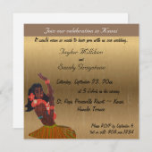 Faire-part de mariage hawaïen (Devant / Derrière)