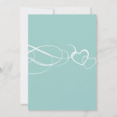 Faire-part de mariage Hearts | Turquoise clair et (Dos)