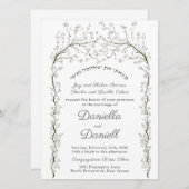 Faire-part de mariage hébreu juif Chuppah créatif (Devant / Derrière)