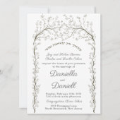 Faire-part de mariage hébreu juif Chuppah créatif (Devant)