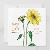 Faire-part de mariage Helianthus Save the Date (Devant)