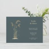 Faire-part de mariage Herbe de Dune Côtière (Debout devant)