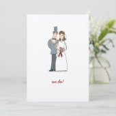 Faire-part de mariage heureux de couples (Debout devant)