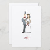 Faire-part de mariage heureux de couples (Devant / Derrière)