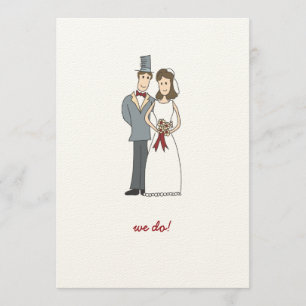 Faire-part de mariage heureux de couples