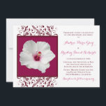 Faire-part de mariage Hibiscus blanc<br><div class="desc">Le texte et la couleur arrière - plan de ce faire-part de mariage d'hibiscus blanc sont entièrement personnalisables, y compris le devis au verso. Vous pouvez modifier le texte à l'aide de l'option personnaliser. Pour apporter des modifications plus importantes à l'invitation, notamment en modifiant la couleur, la police, la couleur...</div>