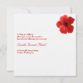 Faire-part de mariage Hibiscus rouge (Dos)