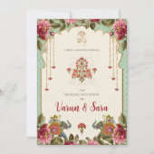 Faire-part de mariage hindou et invitations indien (Devant)
