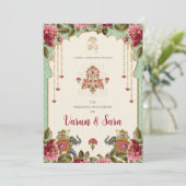 Faire-part de mariage hindou et invitations indien (Debout devant)