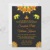 Faire-part de mariage hindou indien de style Bolly (Devant)