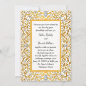 Faire-part de mariage hindou indien d'or (Devant)
