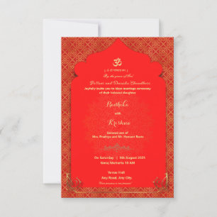 Faire-part de mariage hindoue indienne