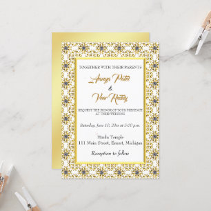 Faire-part de mariage hindoue indienne