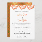 Faire-part de mariage hindoue indienne (Devant / Derrière)