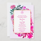 Faire-part de mariage hindoue indienne avec image (Devant)