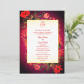 Faire-part de mariage hindoue indienne avec image  (Debout devant)