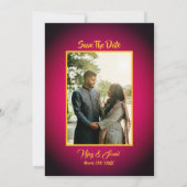 Faire-part de mariage hindoue indienne avec image  (Dos)