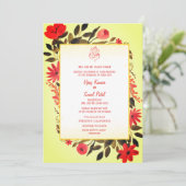 Faire-part de mariage hindoue indienne avec image  (Debout devant)