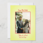 Faire-part de mariage hindoue indienne avec image  (Dos)