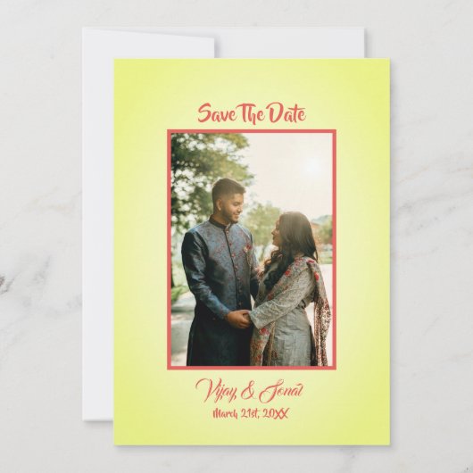 Faire-part de mariage hindoue indienne avec image  (Dos)