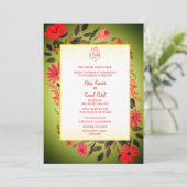 Faire-part de mariage hindoue indienne avec image  (Debout devant)