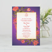 Faire-part de mariage hindoue indienne avec image  (Debout devant)