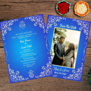Faire-part de mariage hindoue indienne avec image 