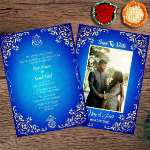 Faire-part de mariage hindoue indienne avec image