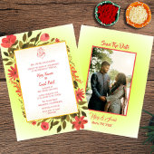 Faire-part de mariage hindoue indienne avec image 