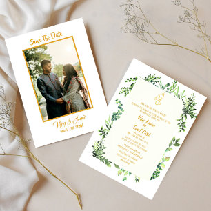 Faire-part de mariage hindoue indienne avec image
