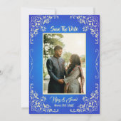 Faire-part de mariage hindoue indienne avec image  (Dos)