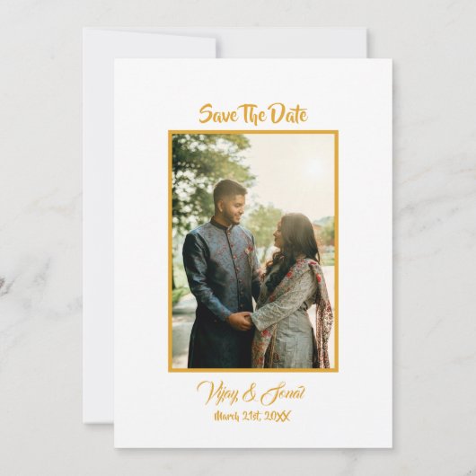 Faire-part de mariage hindoue indienne avec image  (Dos)