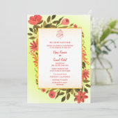 Faire-part de mariage hindoue indienne avec image  (Debout devant)