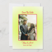 Faire-part de mariage hindoue indienne avec image  (Dos)
