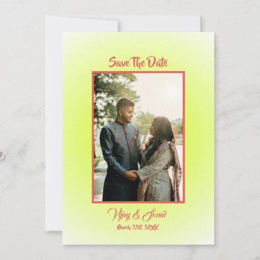 Faire-part de mariage hindoue indienne avec image  (Dos)