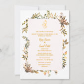 Faire-part de mariage hindoue indienne avec image  (Devant)