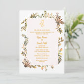 Faire-part de mariage hindoue indienne avec image  (Debout devant)