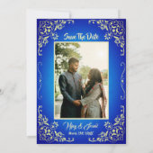 Faire-part de mariage hindoue indienne avec image  (Dos)