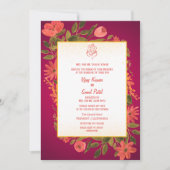 Faire-part de mariage hindoue indienne avec image (Devant)