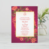 Faire-part de mariage hindoue indienne avec image (Debout devant)