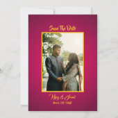 Faire-part de mariage hindoue indienne avec image (Dos)