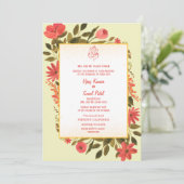 Faire-part de mariage hindoue indienne avec image  (Debout devant)