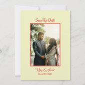 Faire-part de mariage hindoue indienne avec image  (Dos)