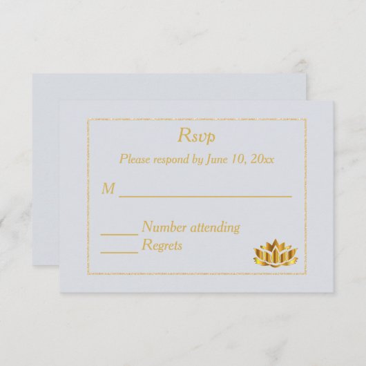 Faire-part de mariage hindoue marbrée indienne (Devant / Derrière)