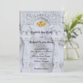 Faire-part de mariage hindoue marbrée indienne (Debout devant)