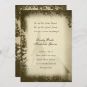 Faire-part de mariage historique de l'île Mackinac (Devant / Derrière)