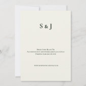 Faire-part de mariage Hiver Thistle Celtique (Dos)